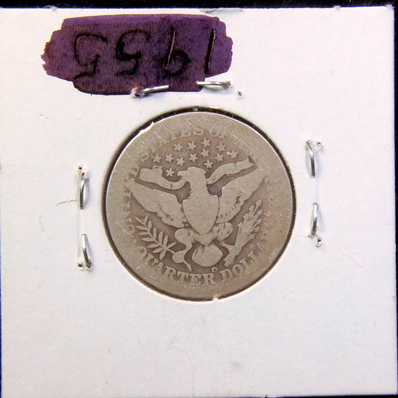 1909-D BARBER SILVER QUARTER