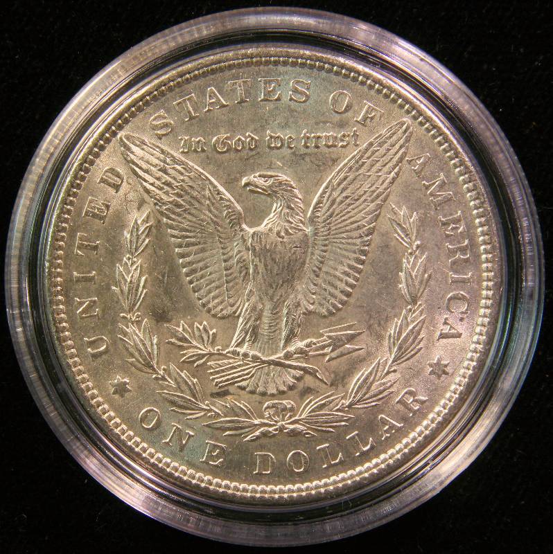 1896 MORGAN SILVER DOLLAR UNC IN AIRTITE HOLDER