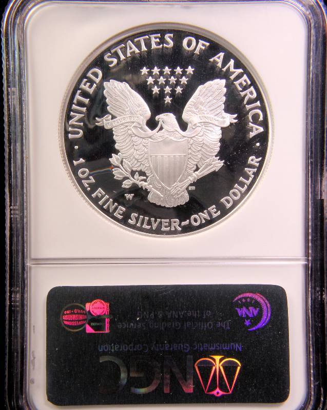 2006-W PROOF AMERICAN SILVER EAGLE 1 TROY OZ. .999 FINE SILVER PF69 ULTRA CAMEO NGC