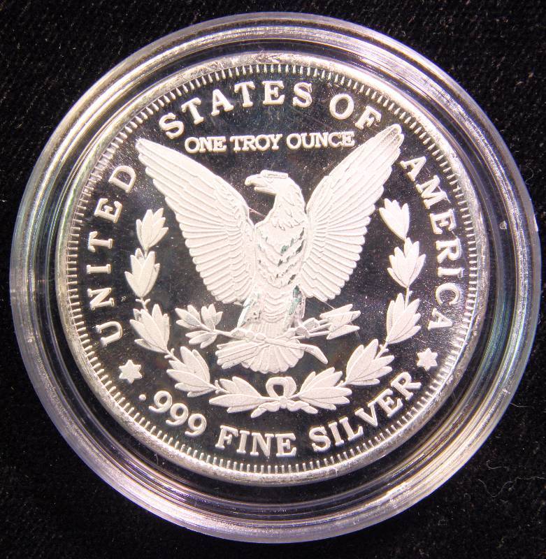 1 TROY OZ. .999 FINE SILVER MORGAN DOLLAR DESIGN IN AIRTITE
