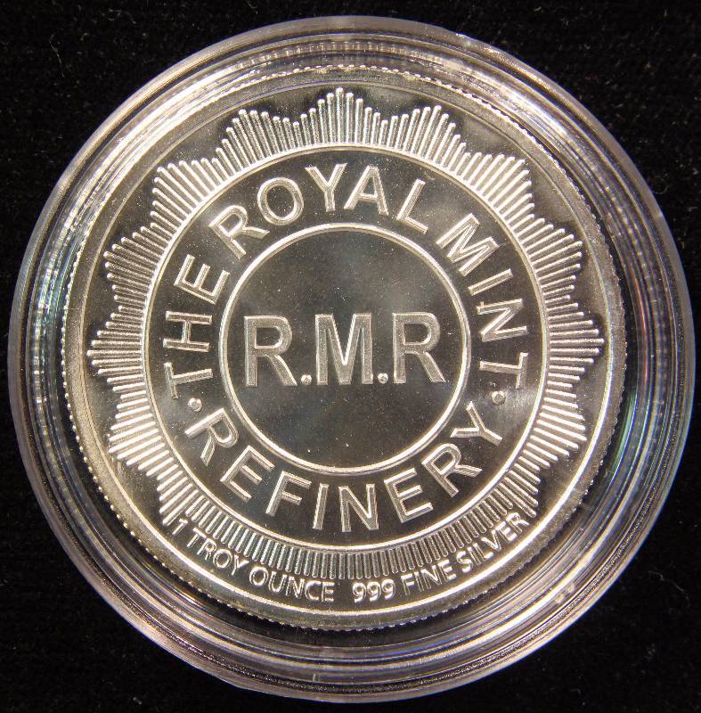 1 TROY OZ. .999 FINE SILVER ROYAL MINT REFINERY IN AIRTITE