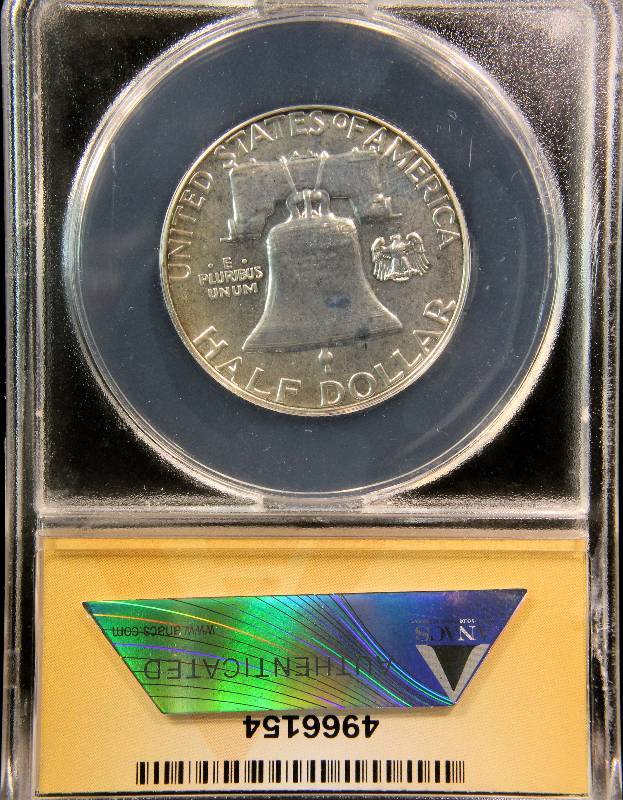 1958 PROOF FRANKLIN SILVER HALF DOLLAR PF66 ANACS