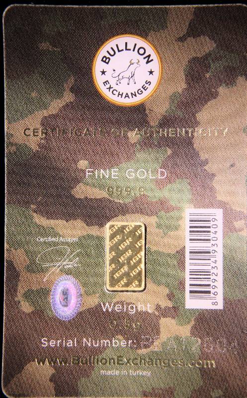 12 GRAM .999 FINE GOLD SEALED SUPPORT OUR TROOPS