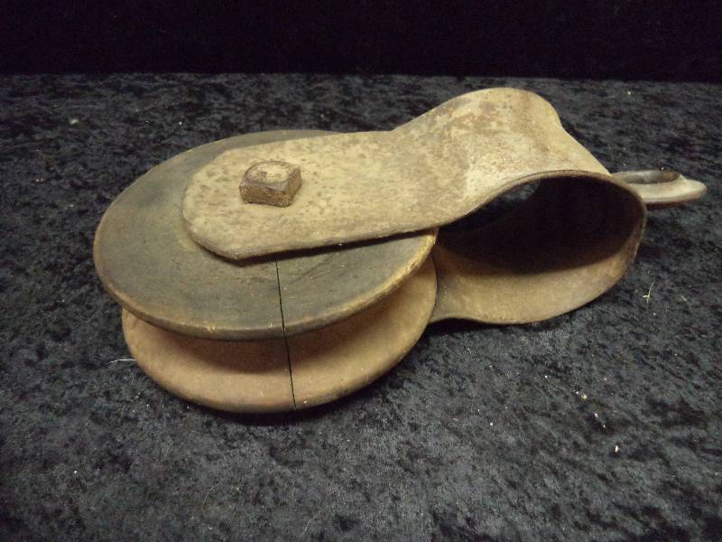 Vintage Pulley wWood Wheel