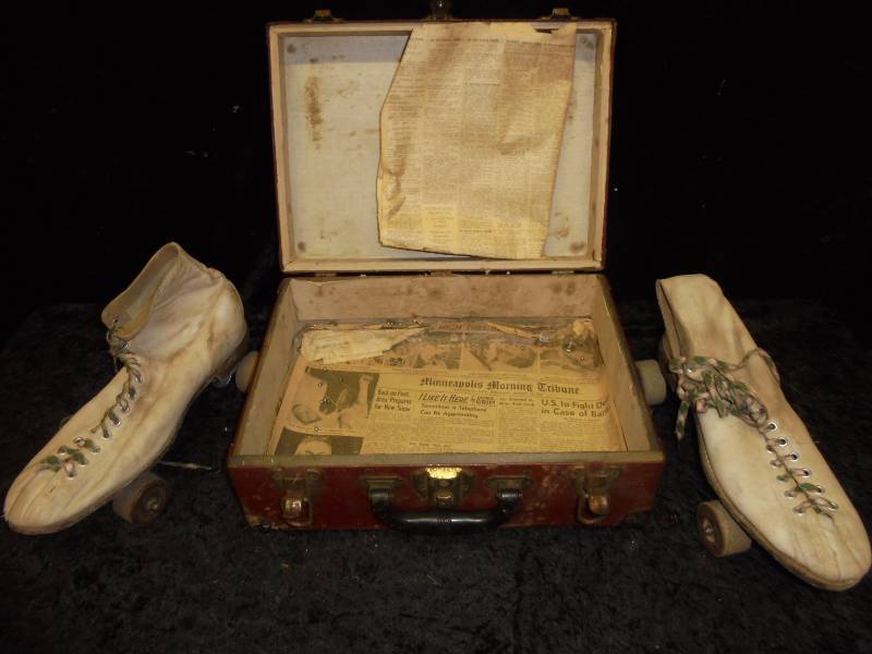Vintage Rollerskates in Case