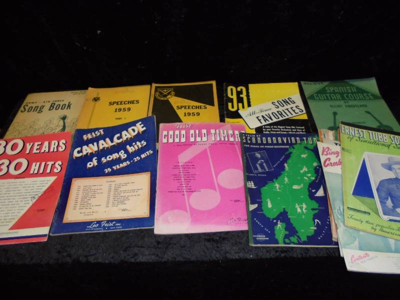 Lot - Vintage Music Books, etc