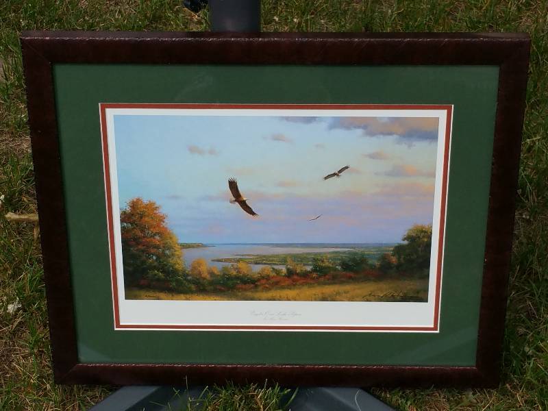 Marc Hansen Eagles Over Lake Pepin Hand Signed