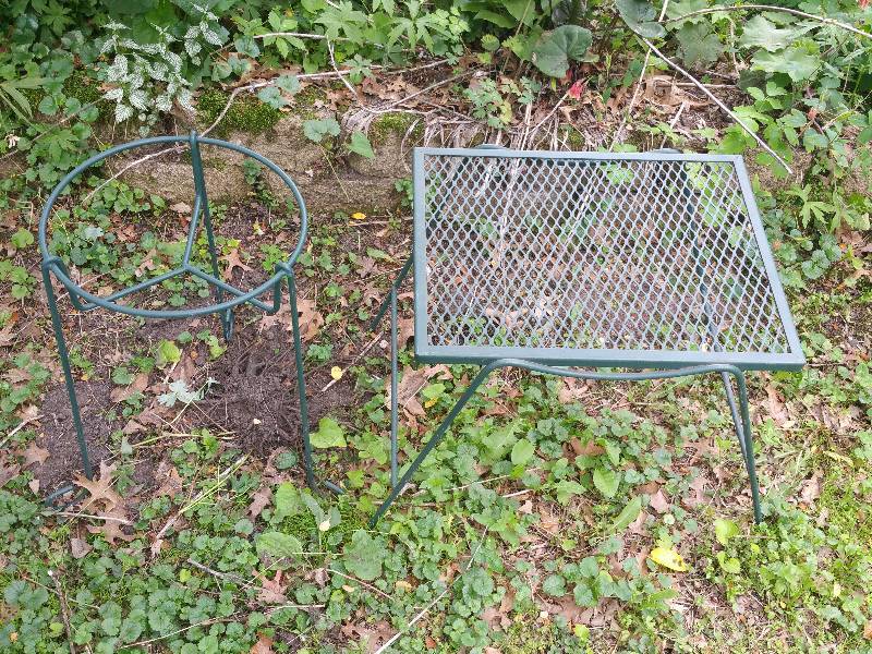 Wrought iron End Table & Plant Stand