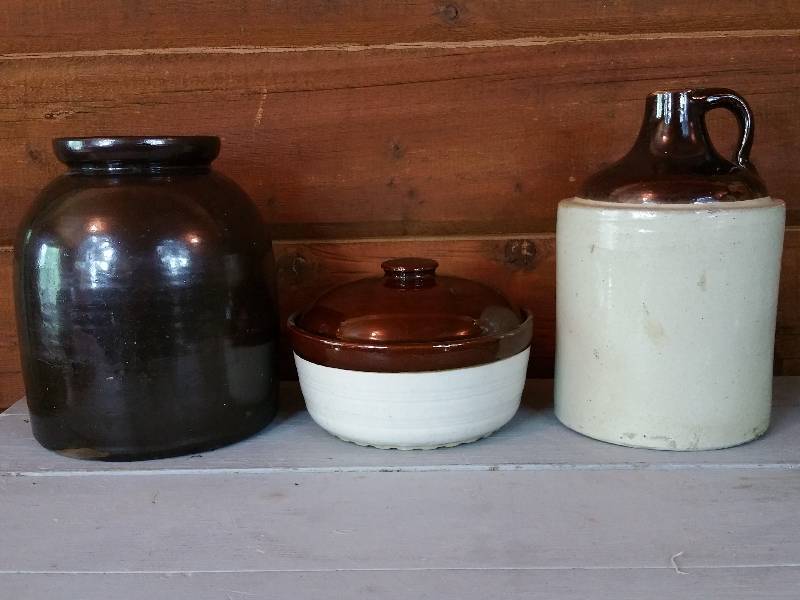 Stone Wear Crock, Jug & Bean Bowl