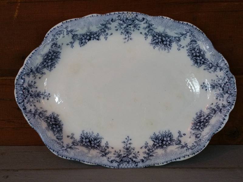 Antique Baker & Co Festoon Oval Serving Platter