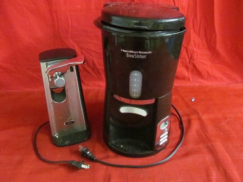 lot 98 image: Oster can opener, Hamilton Beach coffee maker