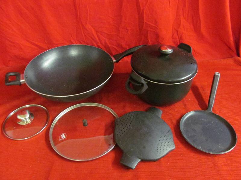 lot 105 image: pans and pots