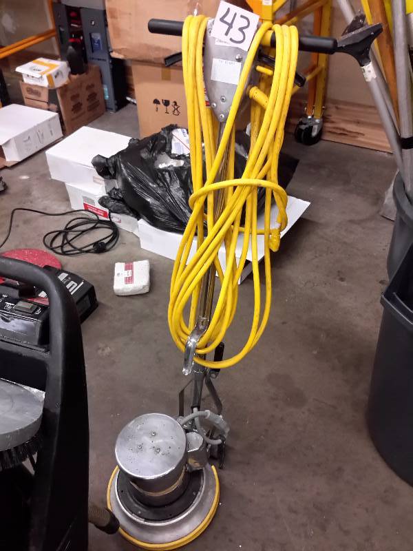 lot 43 image: Electric Floor Polisher.. SWING MACHINE.  8 in. Cant read model no..