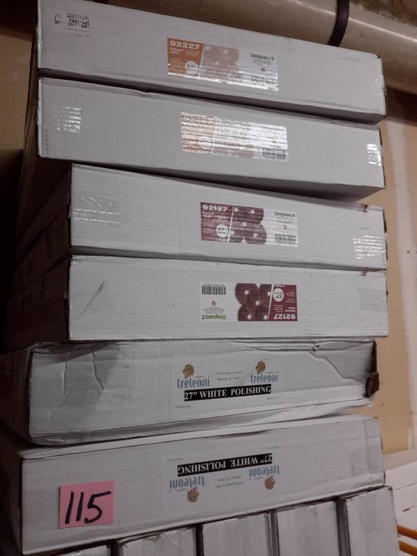 lot 115 image: 6 Cases, 27 in Replacement polishing Discs