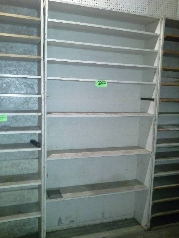 lot 161 image: Wood Shelving Unit