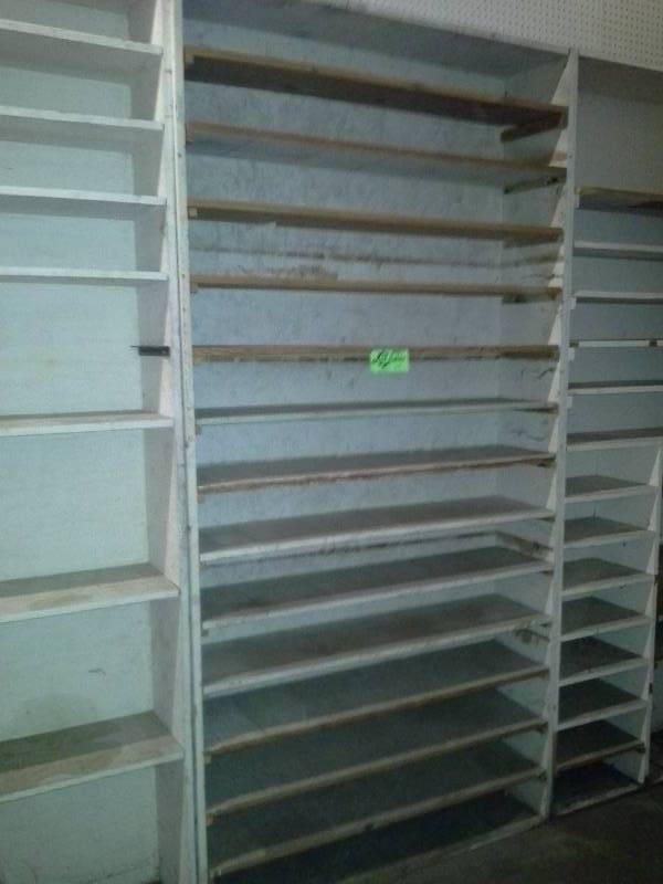 lot 162 image: Wood Shelving Unit