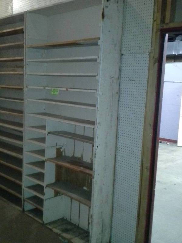 lot 163 image: Wood Shelving Unit