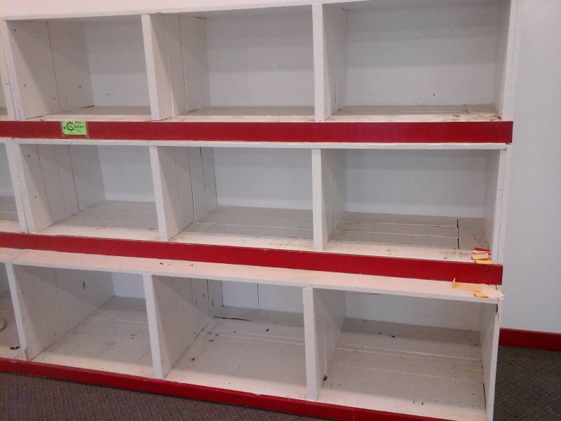 lot 100 image: Heavy Duty Wood Shelving Unit