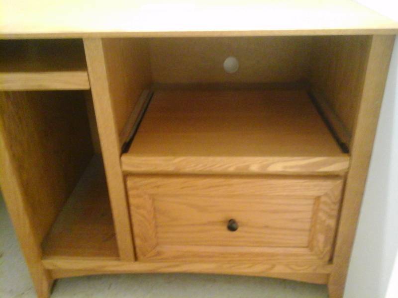 lot 145 image: Wood Desk with Peg Board