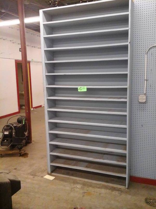 lot 154 image: Wood Shelving Unit