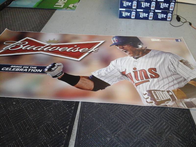 lot 279 image: Window Display Sign(Budweiser and Twins)