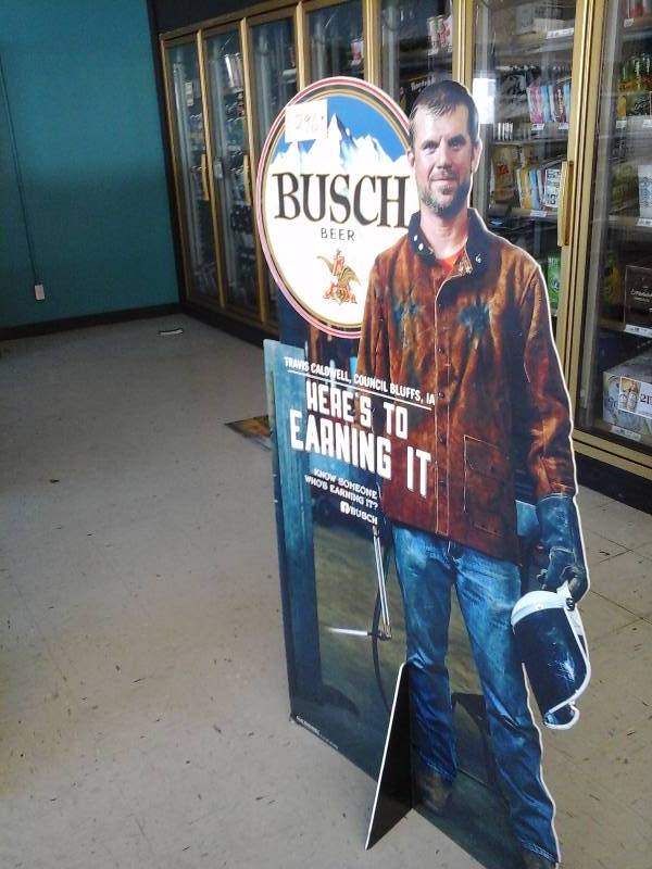 lot 296 image: Busch Beer Display