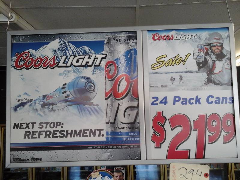 lot 294 image: Coors Light Sign