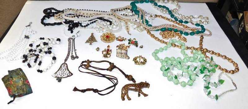 large lot of costume jewelry