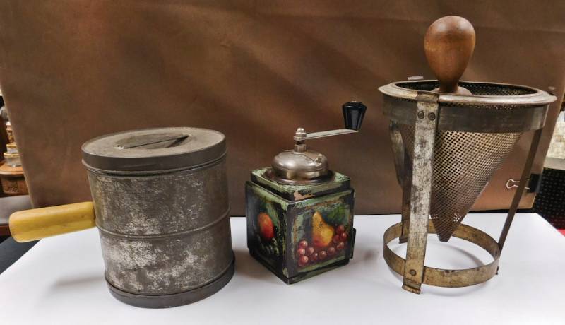 vintage some primitive kitchen items