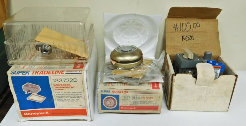 honewell thermostat and cover, pilot gas control