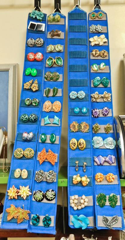46 pair of handpainted crafted earrings