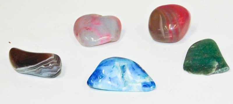 colorful polished agates