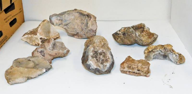 Calcite geode pieces