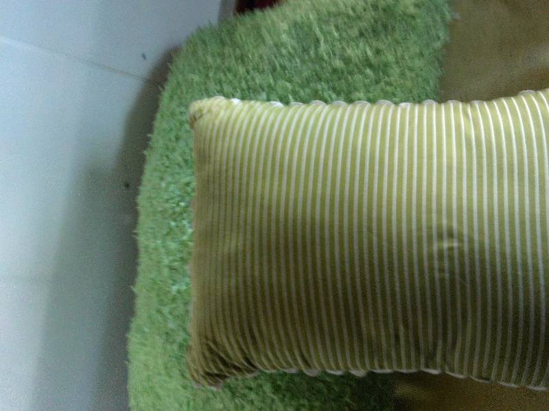 2 GREEN THROW PILLOWS