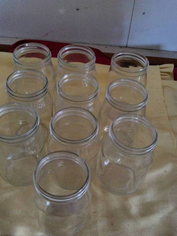 10 WIDE MOUTH CANNING JARS
