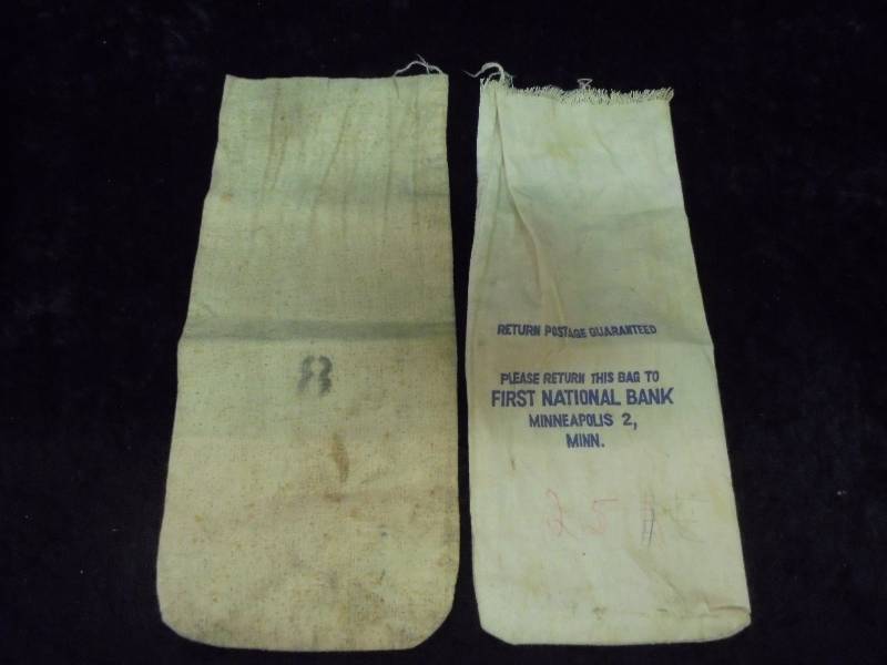 Pair - Vintage Bank Bags
