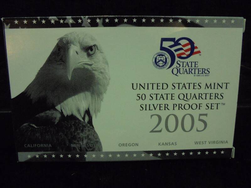 2005 US Mint State Quarter Silver Proof Set