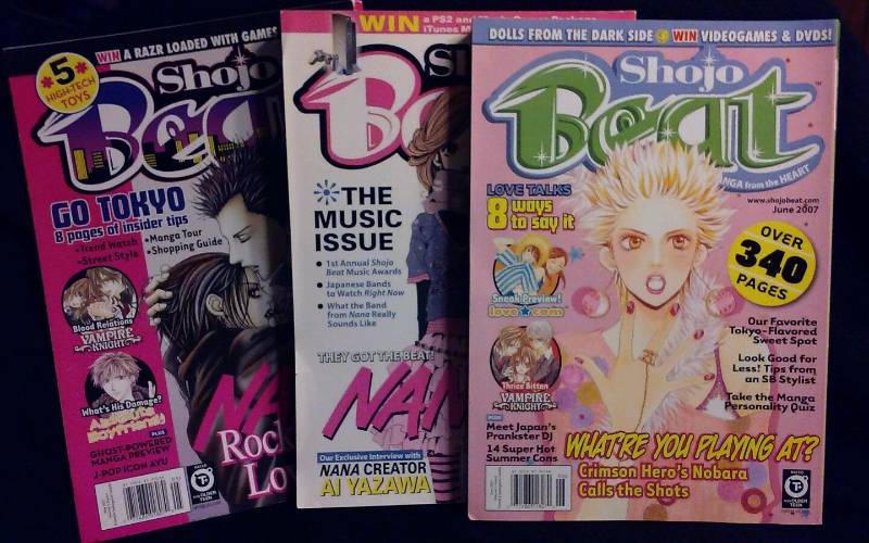 Lot of 3 Shojo Beat Feb. 2006, Jun 2007, and may 2007