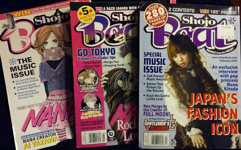 Lot of 3 Shojo Beat Feb. 2006, Feb. 2007, and may 2007