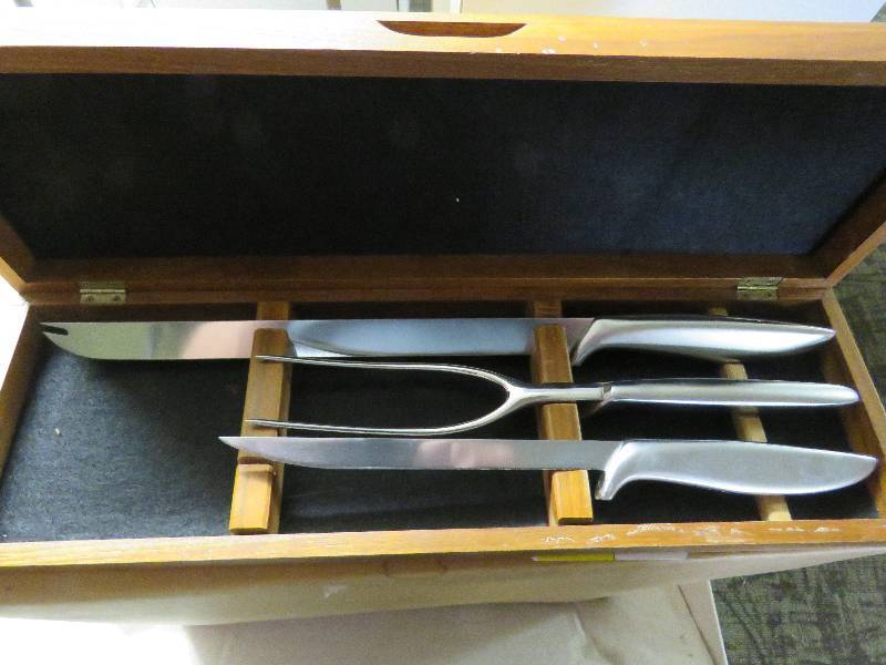 Carving Set in Wood Box