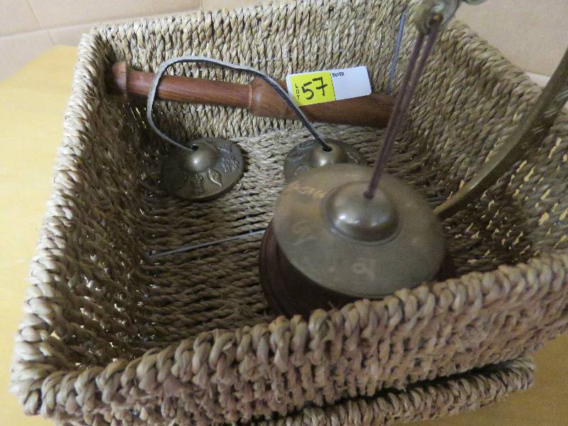 Wicker Basket with Asian Dcor