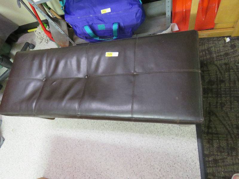 Faux Leather Ottoman
