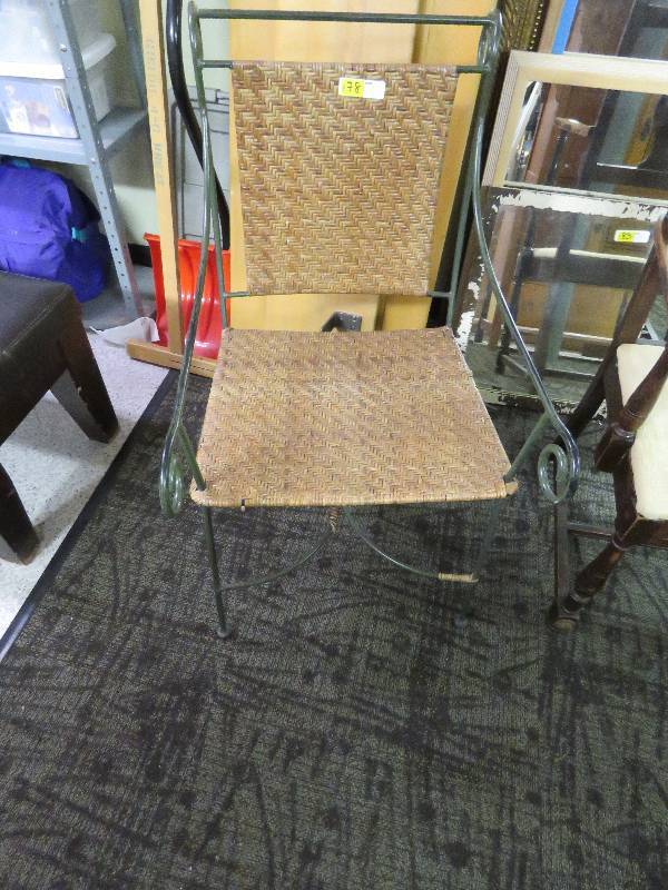 Metal & Wicker Chair