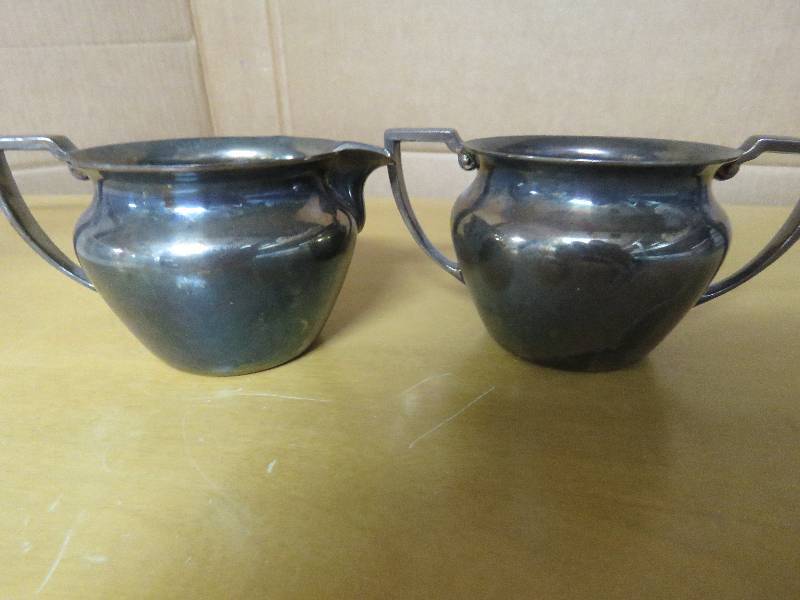Silver Creamer & Sugar Bowl