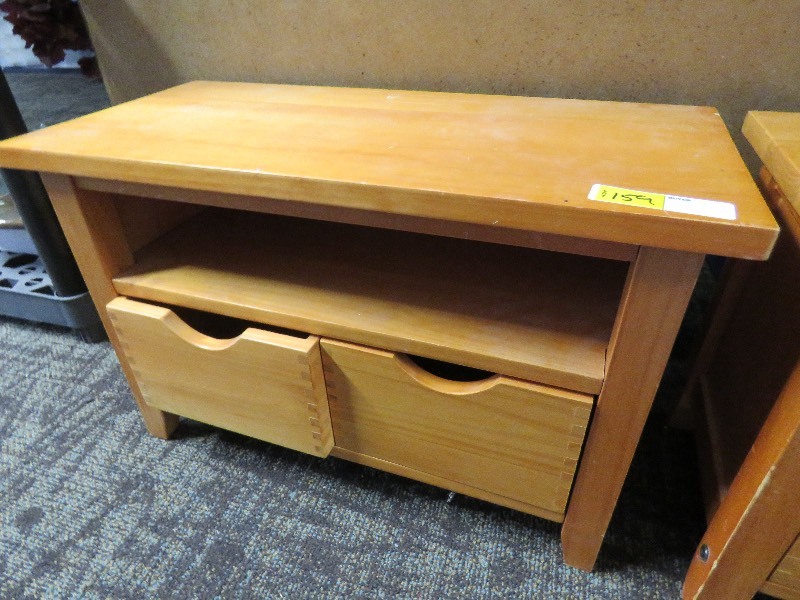 Small Wood Storage Table