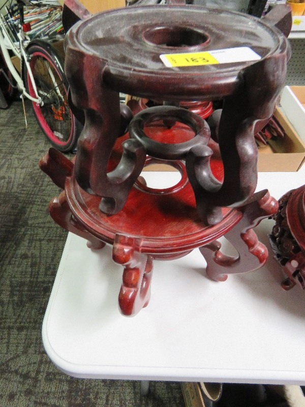 Pair of Asian Wood Stands