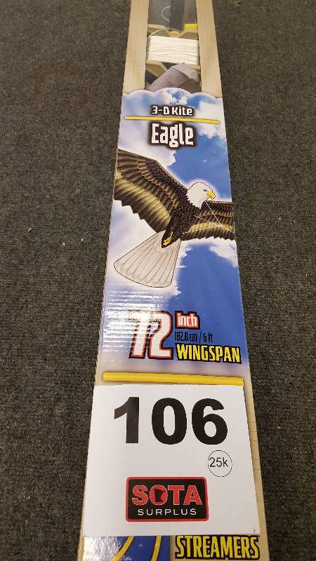 lot 106 image: 3-D EAGLE KITE - 72