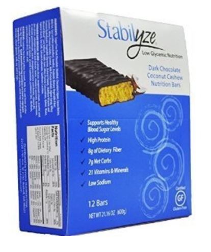 lot 34 image: Stabilyze  Nutrition Bars -  12 bars per box