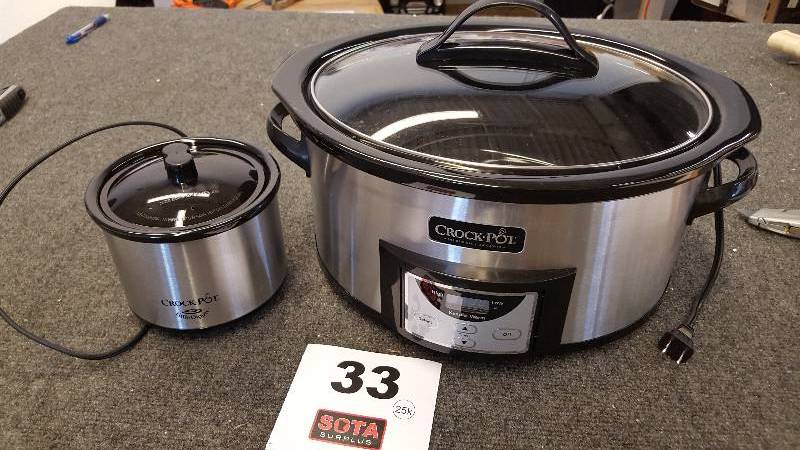 lot 33 image: Crock-Pot 6 12-qt. Manual Slow Cooker with Little Dipper