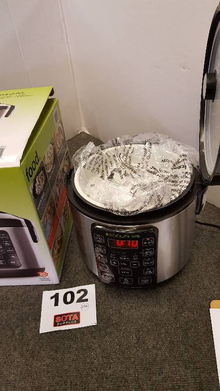 lot 102 image: TIME MACHINE - Rice Cooker, Slow cooker, Food Steamer, Yogurt Maker & More